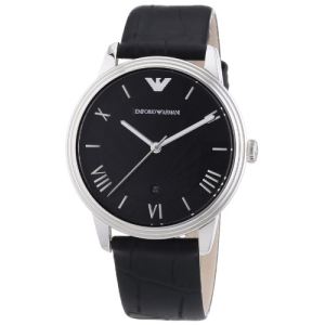 Emporio Armani AR1611 - Montre pour homme avec bracelet en cuir