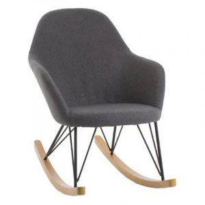 Image de Rocking chair ewan 95 x 65 x 89 cm polyester gris