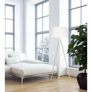 Lampadaire design en métal blanc 150 cm