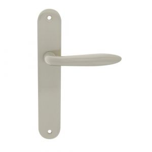 Cadap - B&eacute;quille double aluminium sur plaque acier type Eg&eacute;e fintion nickel mat Condamnation