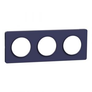 Schneider Electric Odace Touch, plaque Cobalt 3 postes horiz. ou vert. entraxe 71mm - S550806