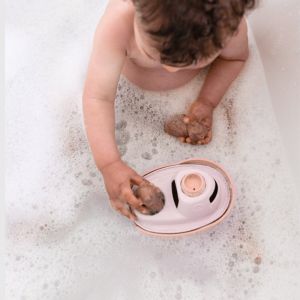 Le bateau de bain mr renard, made in france en matière recyclée, peach