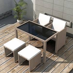 Image de VidaXL Ensemble de Mobilier jardin 11 pièces Résine tressée Gris