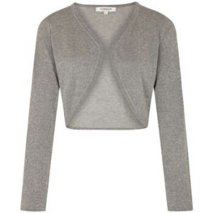 Morgan Gilet court détails fils métallisés argente femme - Taille L