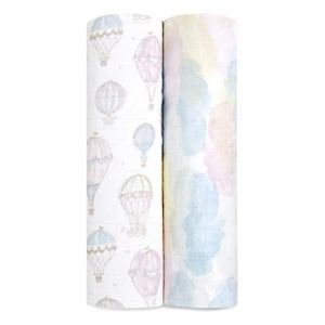 Aden + Anais Lot de 2 maxi langes en coton bio above the clouds (120 x 120 cm)