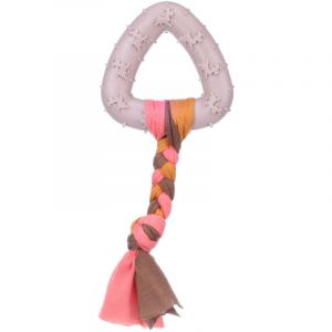 Flamingo Jouet Chiot TPR Bunty Triangle Taupe 17,5x7,3x2CM