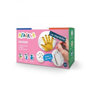 Patacreer - Kit &agrave; fabriquer Mes empreintes en P&acirc;te &agrave; Modeler autodurcissante