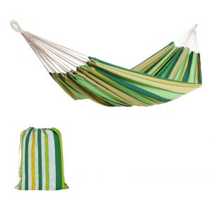 Deuba Detex Hamac 300 kg Charge maximale 320 x 150 cm Sac Respirant R&eacute;sistant aux intemp&eacute;ries | Camping Jardin Int&eacute;rieur Multi-Personnes Vert