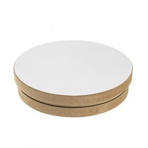 Glorex 6 8076 320 – Disque pour poterie et Table de 4 cm d'épaisseur avec roulement à Billes, pour Tourner manuellement pour de Beaux travaux avec Argile et pâte à Modeler, Blanc Marron, Petit