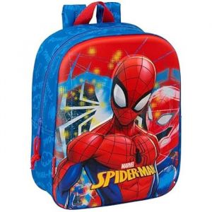 Safta Sac à dos 3D Spiderman - Rouge - Enfant - Maternelle