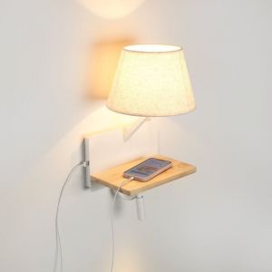 Barcelona led Applique murale 'Artin' - Avec spot led orientable et port usb -