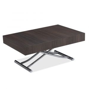 Image de Inside75 Table basse relevable extensible ALBATROS design marron Wengé Pied chromé