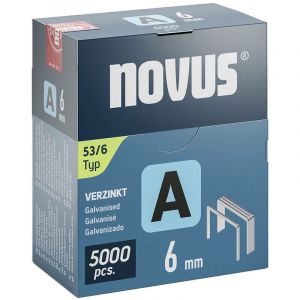 Novus Tools 042-0761 Agrafes à fil fin type 53, gris, 6 mm