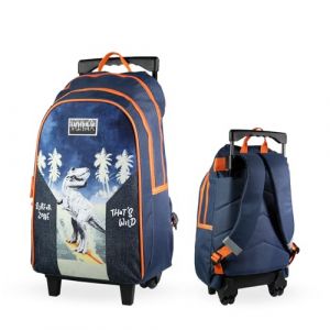 Sac à dos à roulettes - Bagtrotter - Vorax - Bleu et orange - Enfant - Synthétique
