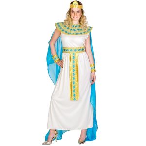Image de TecTake Costume de Cl&eacute;op&acirc;tre pour femme - taille S - blanc - robe, collier, accessoires pour les cheveux, bracelets