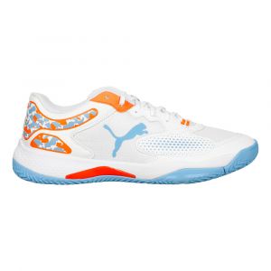 Puma Mixte Solarcourt RCT Chaussure de Tennis, Blanc Black Team Light Blue, 47 EU