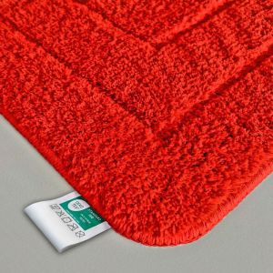 Tapis de bain Atlantis Rectangulaire Dos antid&eacute;rapant Rouge 70 x 120 cm
