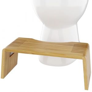 Squatty Potty Oslo Pliante Bambou Toilettes Tabouret - 7-Pouce Pliable Bain Tabouret pour Adultes et Enfants, Brun