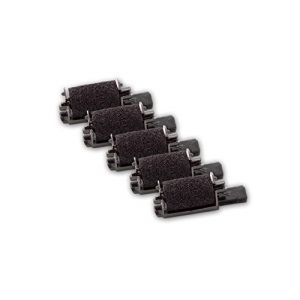 Vhbw 5X Rouleau encreur Compatible avec Canon CP 13, CP 14, EI300, MP 120 DH Calculatrice de Poche, Caisse enregistreuse - Noir