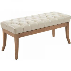CLP Banc Ramses similicuir antique clair beige 100 cm