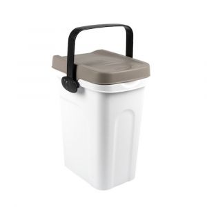Dolphin Animallparadise - Boite a croquettes plastique herm&eacute;tique de 7 litres, chien ou chat. Blanc