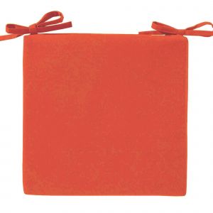 Galette 40x40 orange corail en coton