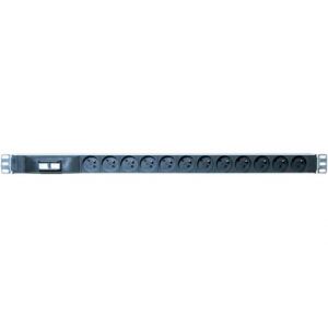 Multiprise électrique 12 prises CEE 7/5 rackable 19 s avec disjoncteur