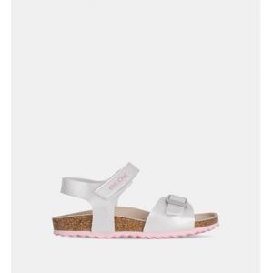 Geox J Adriel Girl, Sandal, Argent (Silver), 29 EU