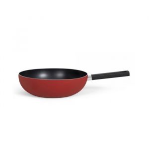 Livoo Premier Chef - Wok 32 cm - MEP156R - Antiadhésif sans PFOA ni PFOS - Manche silicone - Tous feux dont induction
