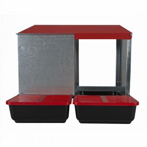 Pondoir de ponte galvanisé rouge Duvoplus