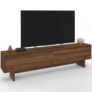 Idmarket Meuble TV 180 cm YURI 2 portes effet noyer