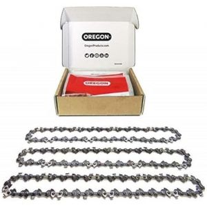 Oregon 91P - Lot de 3 Chaînes de Tronçonneuse pour Guide-Chaîne de 16" (40 cm), 57 Maillons d'Entraînement, Faible Rebond, Compatibles avec Titan, Gardenline, Ferrex, Black & Decker, Primaster et +