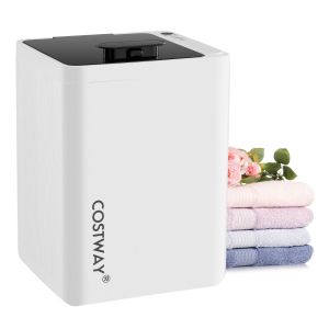 Coast SPA Chauffe-serviettes 23L - Blanc/Noir - 32 x 28 x 44 cm - Avec affichage LED, minuterie et arrêt automatique