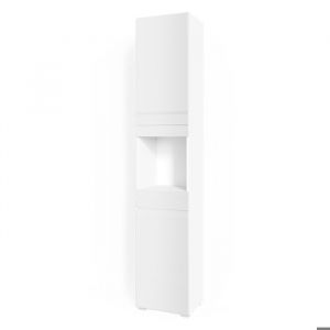 Vicco - Meuble de rangement de salle de bain Freddy, Blanc, 36.4 x 190.5 cm
