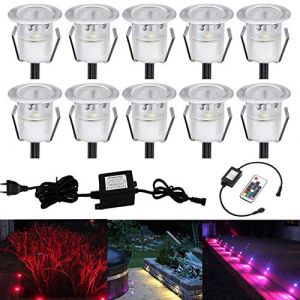 Spot Encastrable Ext&eacute;rieur CHNXU &Oslash;30mm IP67 &Eacute;tanche RGB - 10 Kits