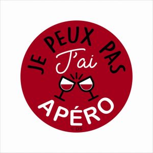 Image de Cadox 1 sticker autocollant ''Je peux pas j'ai Apero''