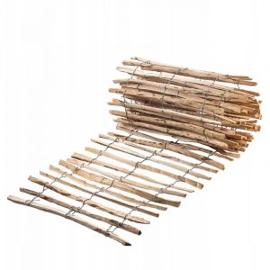 KADAX Cloture a Piquets en Bois de Noisetier pour Jardin, Ganivelle Naturelle et Durable pour Delimitation de l'Espace Exterieur (4-6 cm, 80 x 500 cm)