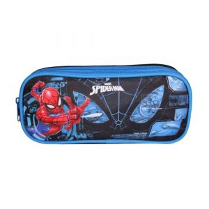 Image de Trousse scolaire - BAGTROTTER - Spider-Man - 2 compartiments - Zippée - Bleu