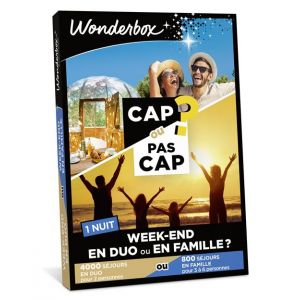 Wonderbox Cap Ou Pas Cap - Week-End en Duo Ou en Famille? - Coffret Cadeau - Id&eacute;e Cadeau S&eacute;jours