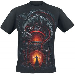 T-Shirt Manches courtes Gothic de Spiral - Dragon's Lair - S &agrave; 3XL - pour Homme - noir