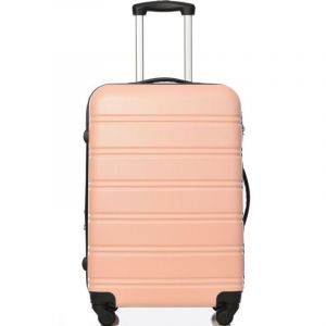 Oem Valise moyenne &agrave; coque rigide 65cm - ABS - Rose - 4 Roues - L&eacute;g&egrave;re
