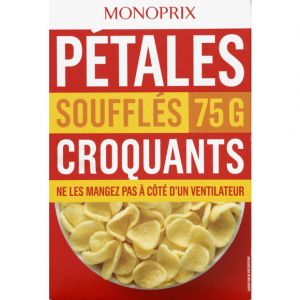 Monoprix P&eacute;tales souffl&eacute;s croquants - La boite de 75g