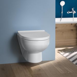 Duravit Durastyle basic WC suspendu à fond creux rimless 36.5x48cm avec abattant softclose blanc - Blanc