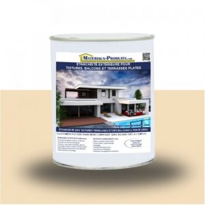 Matpro Etanch&eacute;it&eacute; Ext&eacute;rieure pour Toitures, Balcons et Terrasses Plates - 5 Kg Coquille d'oeuf