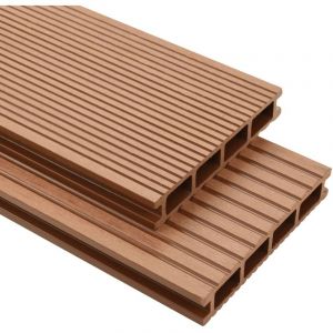 VidaXL Panneaux de terrasse avec accessoires WPC 20 m² 2,2 m Marron