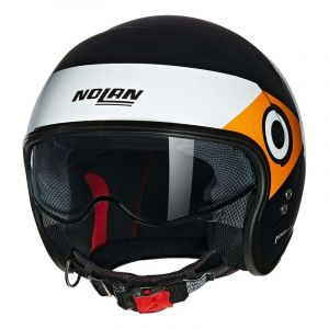 Nolan Casque jet N21 06 Onirico 342 noir/blanc/orange brillant- S