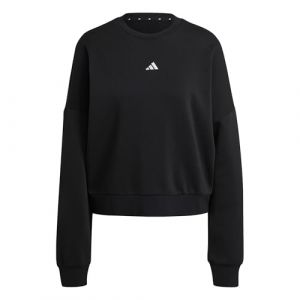Adidas Essentials Small Logo Feelcozy Black/White - Pull - noir - M - 65% coton, 35% polyester,Transpirer