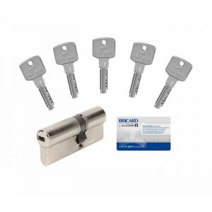 Bricard CYLINDRE A6, 30+40 Non-D&eacute;brayable 5 Cl&eacute;s, Nickel&eacute;