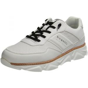 Bugatti Homme Sportlicher Sneaker mit Memory Foam, Elastische Schn&uuml;rsenkel Basket, Blanc, 40 EU