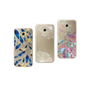 Novago Samsung A3 2017 A320 Pack de 3 coques souples transparentes et résistantes avec impression de qualité ( Pack 6 )